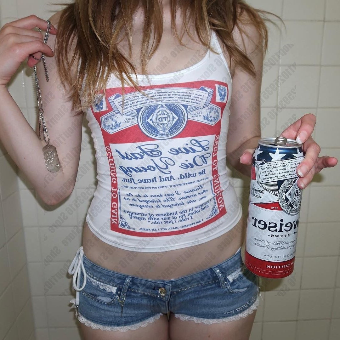 Damen ärmelloses Tanktop mit kreativem Druck Echo Archiv