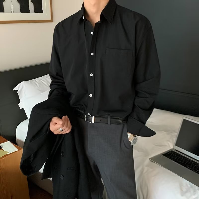 Herren Elegantes Langarmhemd mit modernem Schnitt Echoarchiv