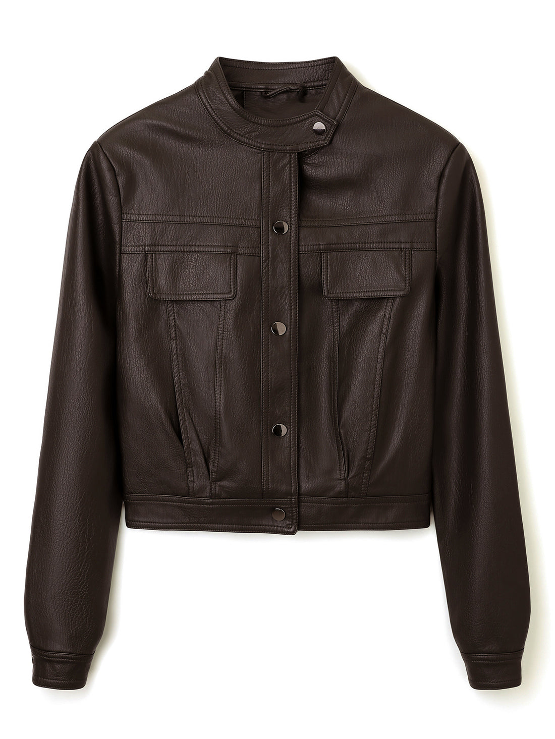 Damen Modische Kurzlederjacke – Velloura