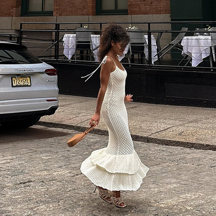 Damen elegantes Sommerkleid mit Schößchen Echo Archiv