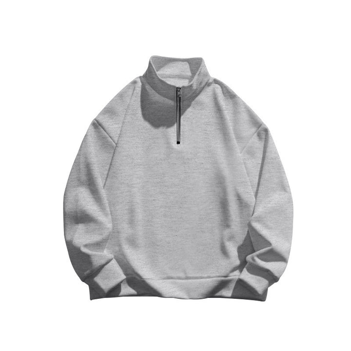 Herren Sportlicher Stehkragenpullover mit Reißverschluss Echoarchiv