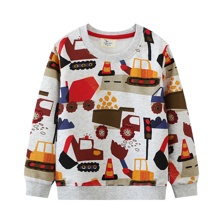 Jungen Sweatshirt mit aufregendem Baustellenmuster Echo Archiv