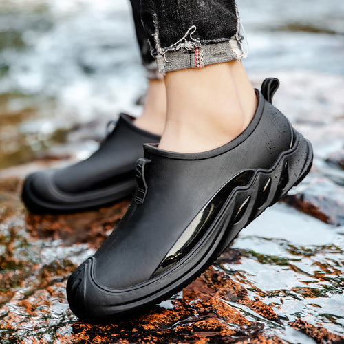 Herren Robuste wasserdichte Outdoor‑Clogs aus Vollgummi mit griffiger Profilsohle Echoarhiv