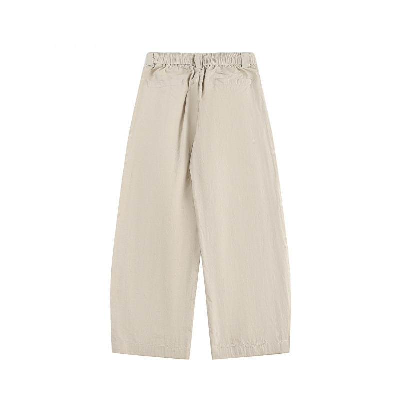 Damen Weite hochgeschnittene Culotte‑Hose mit Bundfalten, elastischem Taillenbund und Eingrifftaschen Echo Archiv