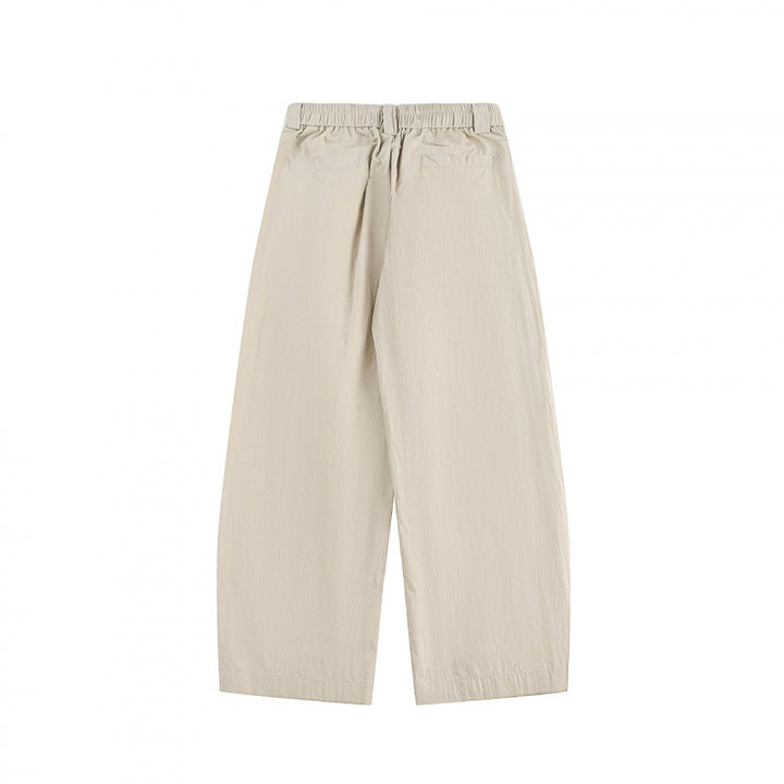 Damen Weite hochgeschnittene Culotte‑Hose mit Bundfalten, elastischem Taillenbund und Eingrifftaschen Echo Archiv