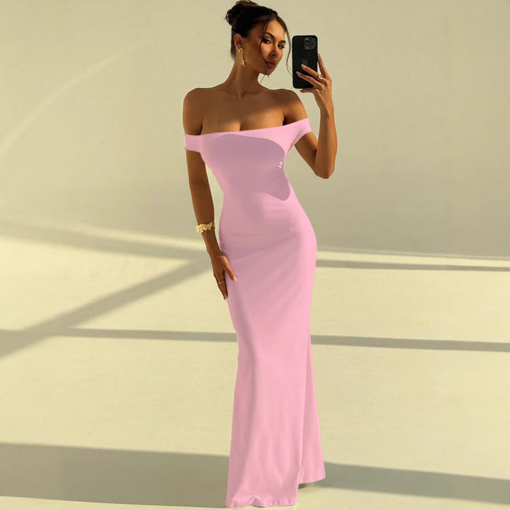 Damen Elegantes Off-Shoulder Maxikleid mit figurbetontem Schnitt Echo Archiv