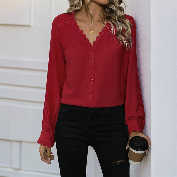 Damen Elegante Bluse mit Rüschendetails Echo Archiv