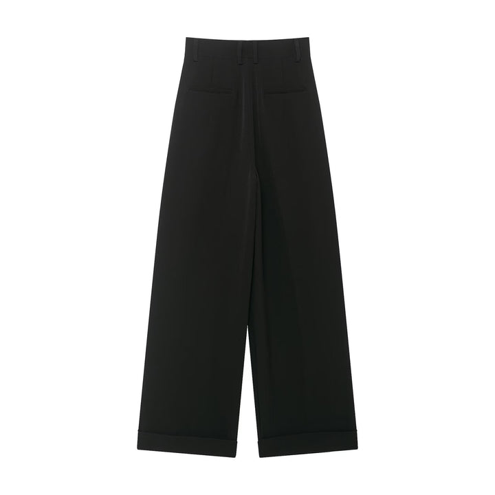 Damen Culotte‑Hose mit Wickel‑Front und weitem Bein Echoarchiv