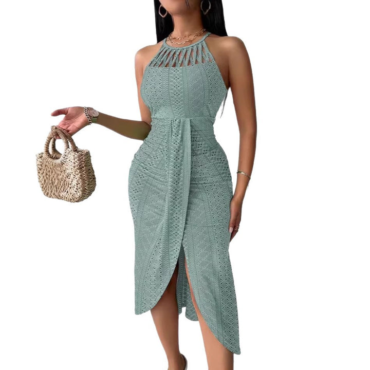 Damen Maxikleid mit raffiniertem Rippendesign und aufregendem Schlitz Echo Archiv