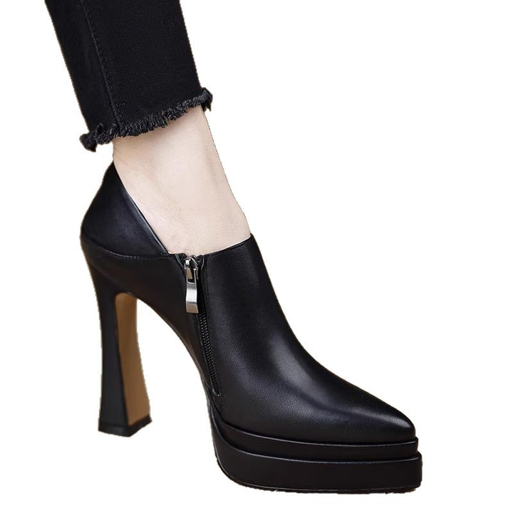 Damen Elegante Plateau-Stiefeletten mit Reißverschluss Echo Archiv