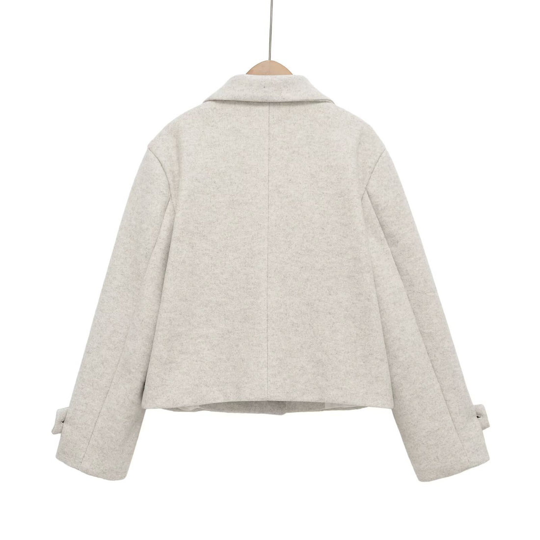 Damen Kurze Wollmischjacke mit Umschlagkragen, Kastenform und verstellbaren Manschetten Echo Archiv
