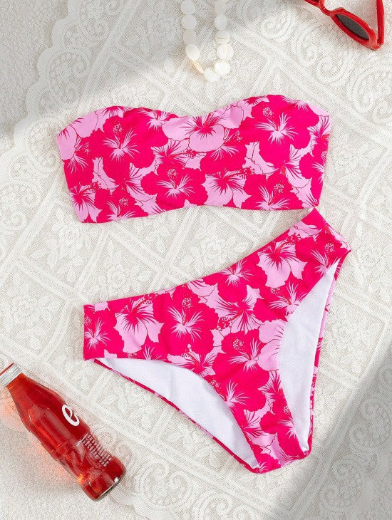 Damen Bandeau-Bikini mit elegantem Muster Echo Archiv