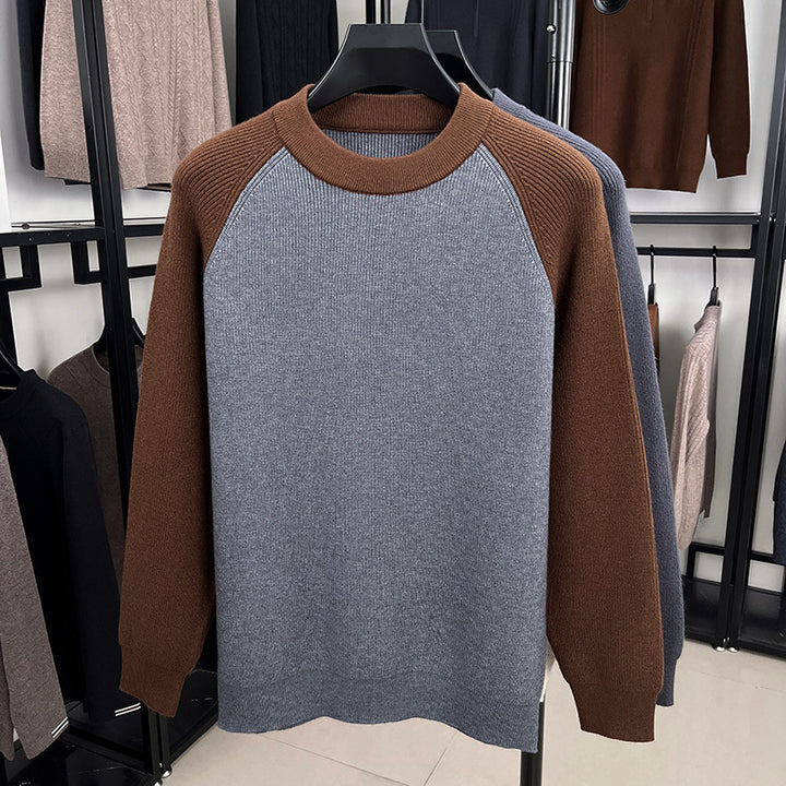Herren modischer Sweatshirt mit Raglanärmeln und feiner Struktur Echoarchiv