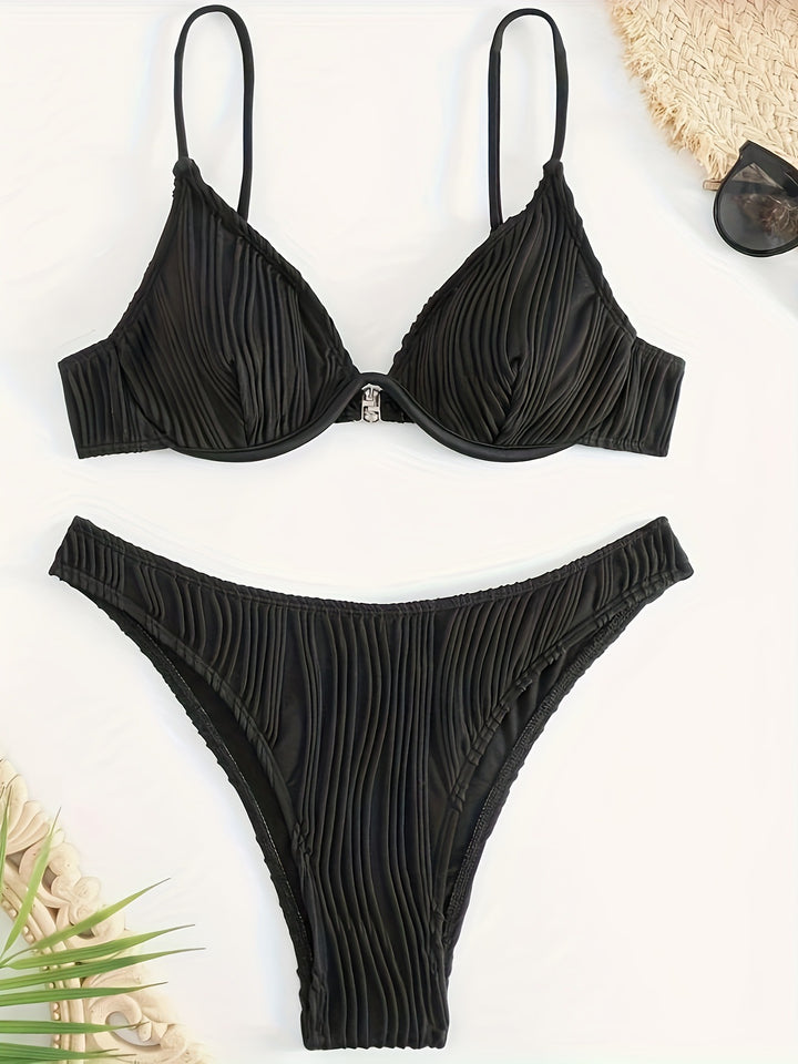 Damen Bikiniset mit elegantem Faltenmuster Echo Archiv