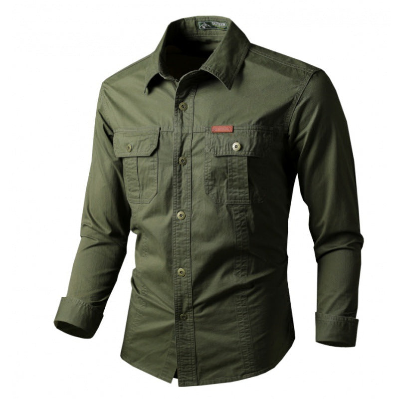 Herren Robustes Canvas-Hemdjacke im Utility‑Stil Echo Archiv