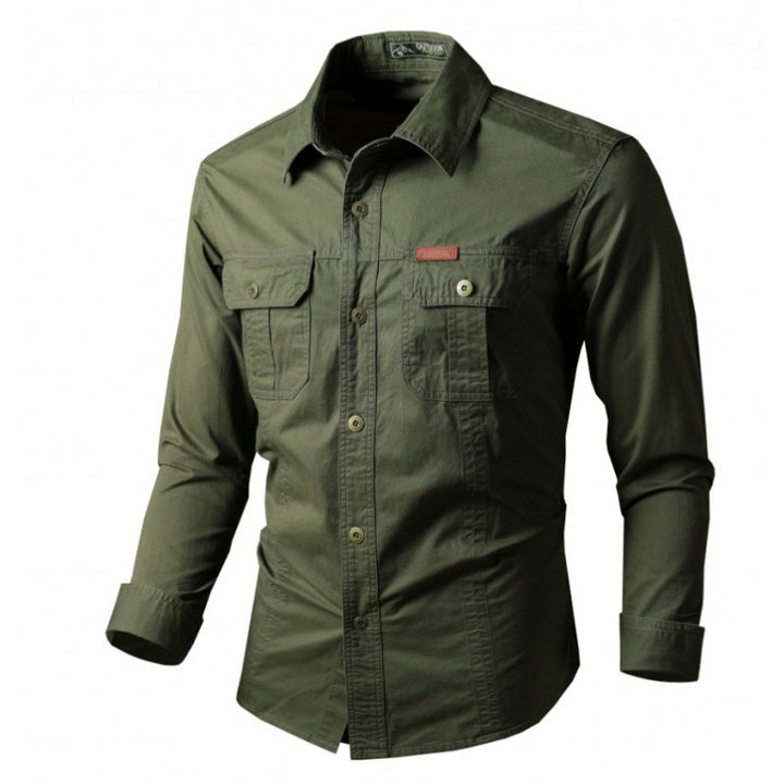 Herren Robustes Canvas-Hemdjacke im Utility‑Stil Echo Archiv