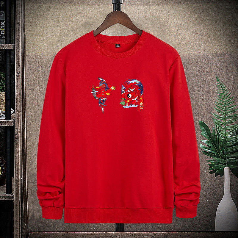 Herren Rundhals-Sweatshirt mit detailreichem Grafikprint Echo Archiv