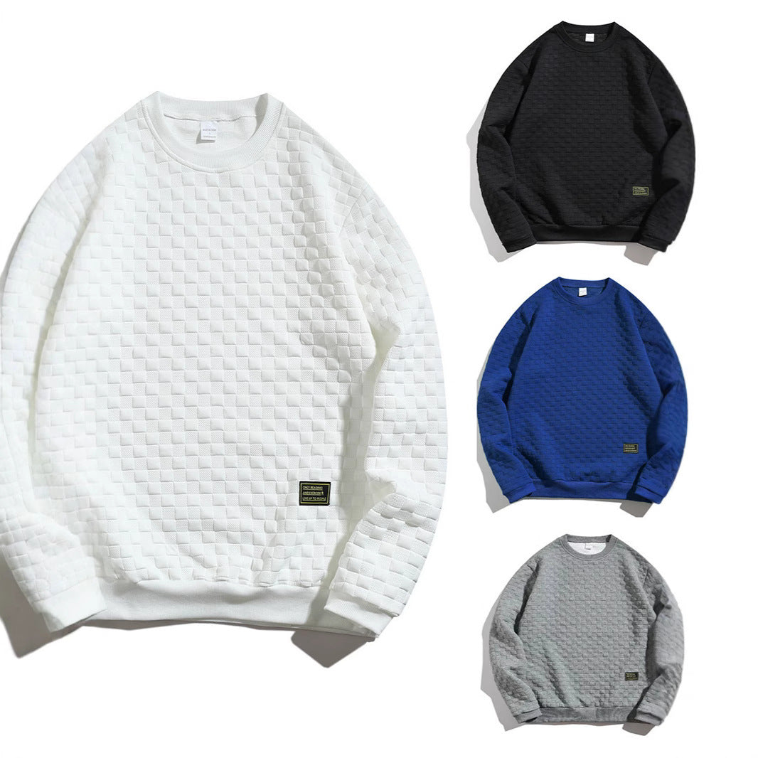 Herren Sweatshirt mit strukturiertem Design und modernem Rundhalsausschnitt Echoarchiv