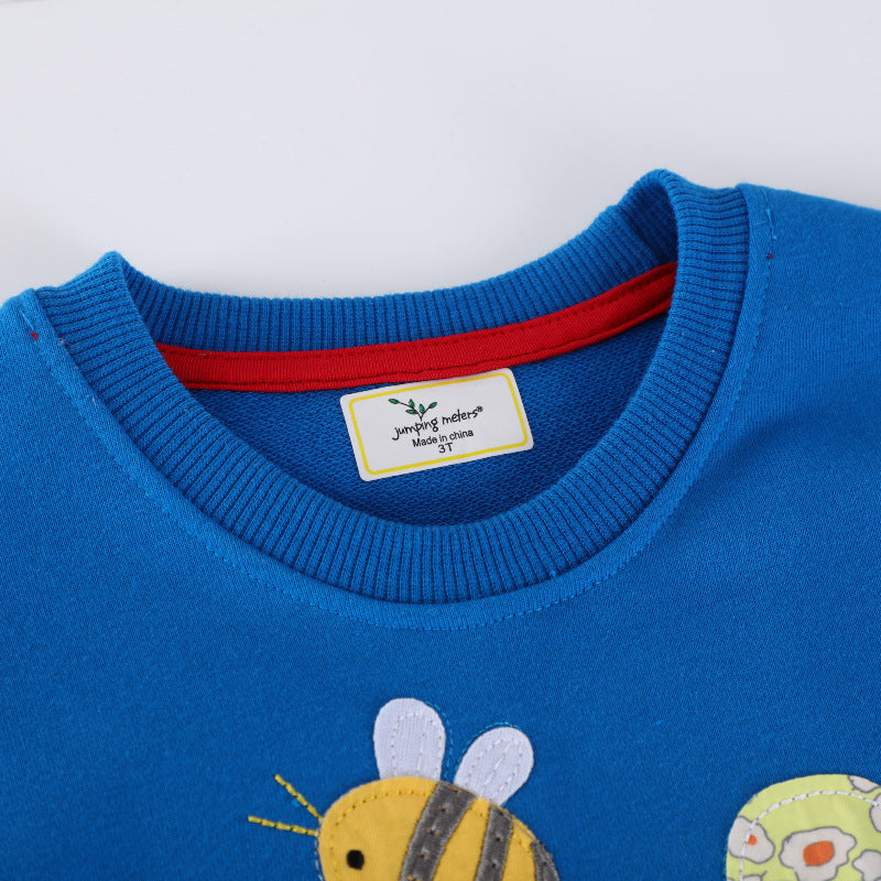 Damen Sweatshirt mit fröhlichem Blumen- und Insektenmotiv Echo Archiv