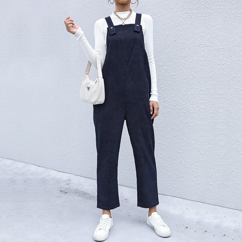 Damen Lässiger Overall mit hohen Kragen Echo Archiv