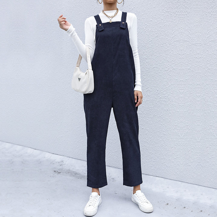 Damen Lässiger Overall mit hohen Kragen Echo Archiv