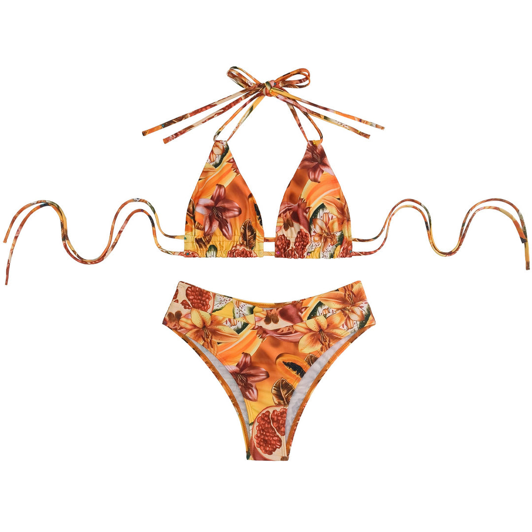 Damen Triangel-Bikini mit raffinierten Fruchtmotiven Echo Archiv