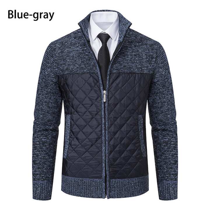 Herren gesteppte Freizeitjacke mit hochschließendem Kragen und praktischen Taschen Echoarchiv
