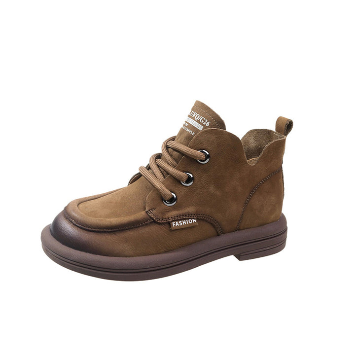 Damen nan modische Schnür-Ankleboots im Mokassin-Look mit weichem Veloursinnenfutter und stoßdämpfender Leichtsohle Echo Archiv