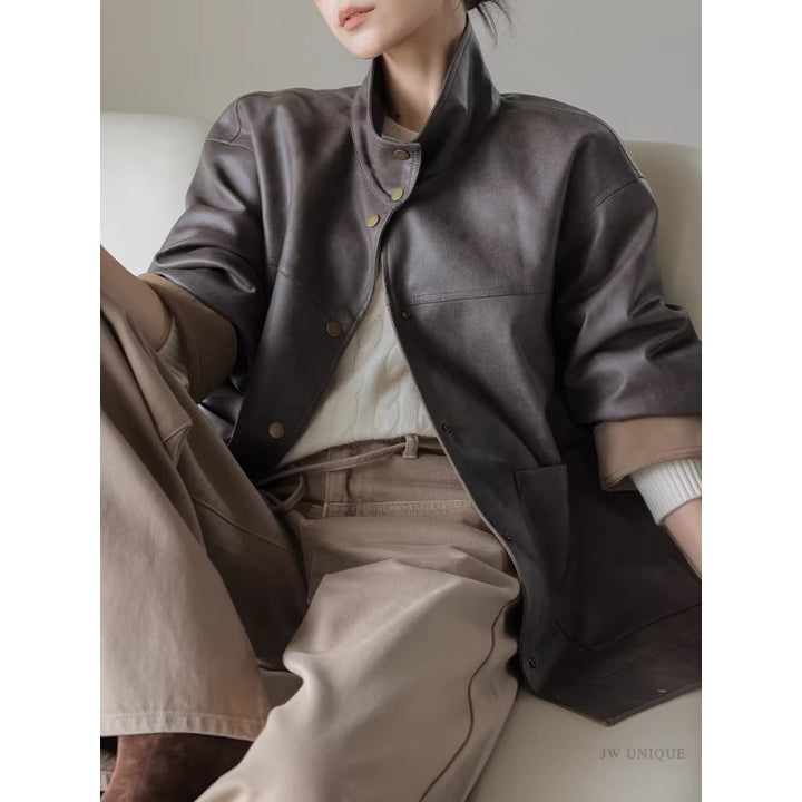 Damen Lederjacke mit modernem Schnitt Echoarchiv
