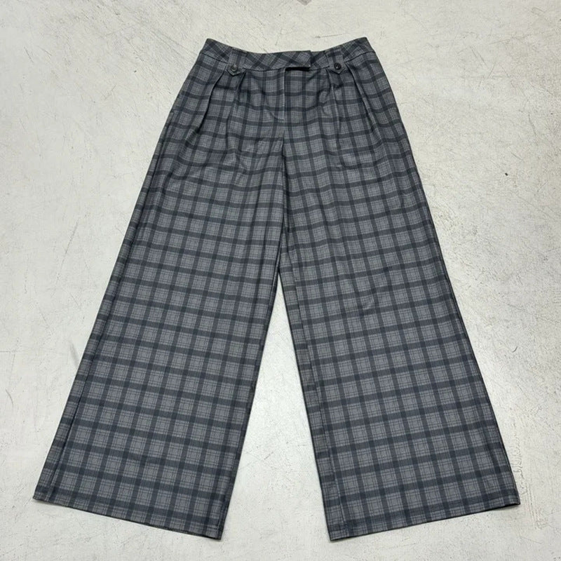 Damen Karohose mit weitem Schnitt und durchdachten Details Echo Archiv