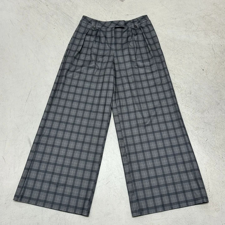Damen Karohose mit weitem Schnitt und durchdachten Details Echo Archiv