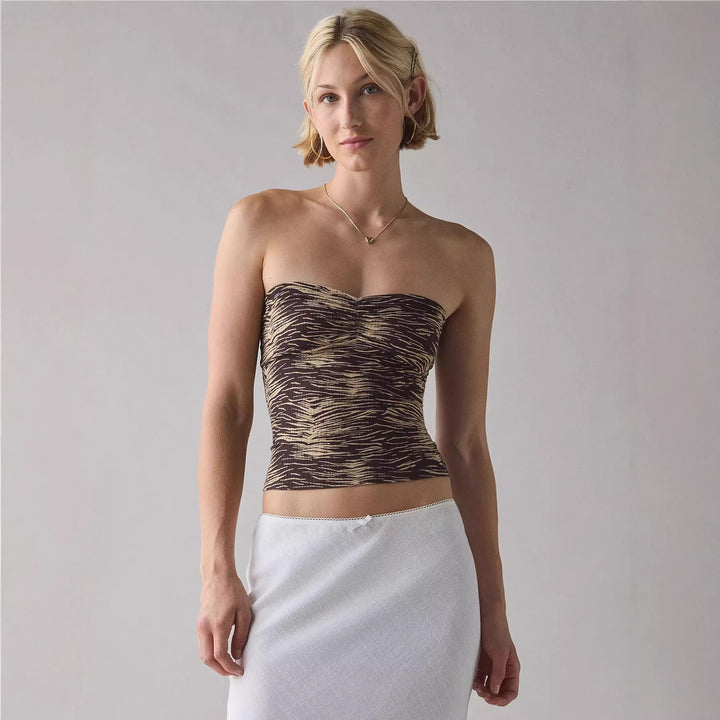 Damen Bandeau-Top mit raffinierten Streifen Echo Archiv