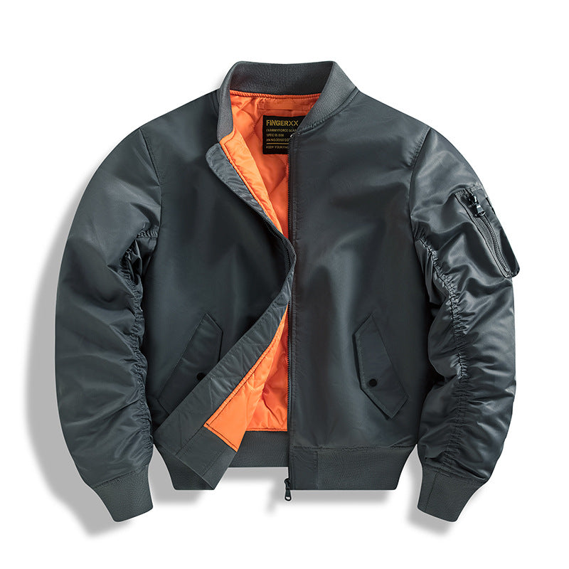 Herren  isolierte Flugjacke im Bomber-Stil mit kontrastierendem, gefüttertem Innenfutter und Ärmel-Reißverschluss-Nutzungsfach Echo Archiv