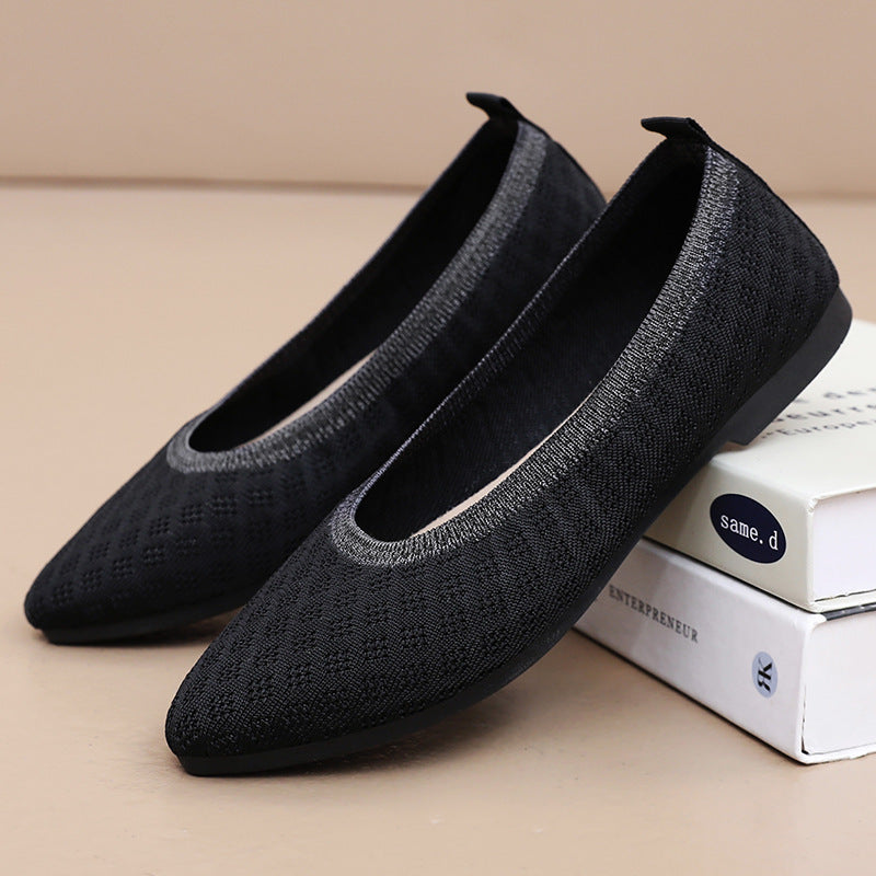 Damen nan gestrickter Ballerina-Slip-On mit atmungsaktiver 3D-Struktur und gepolstertem Memory-Fußbett Echo Archiv