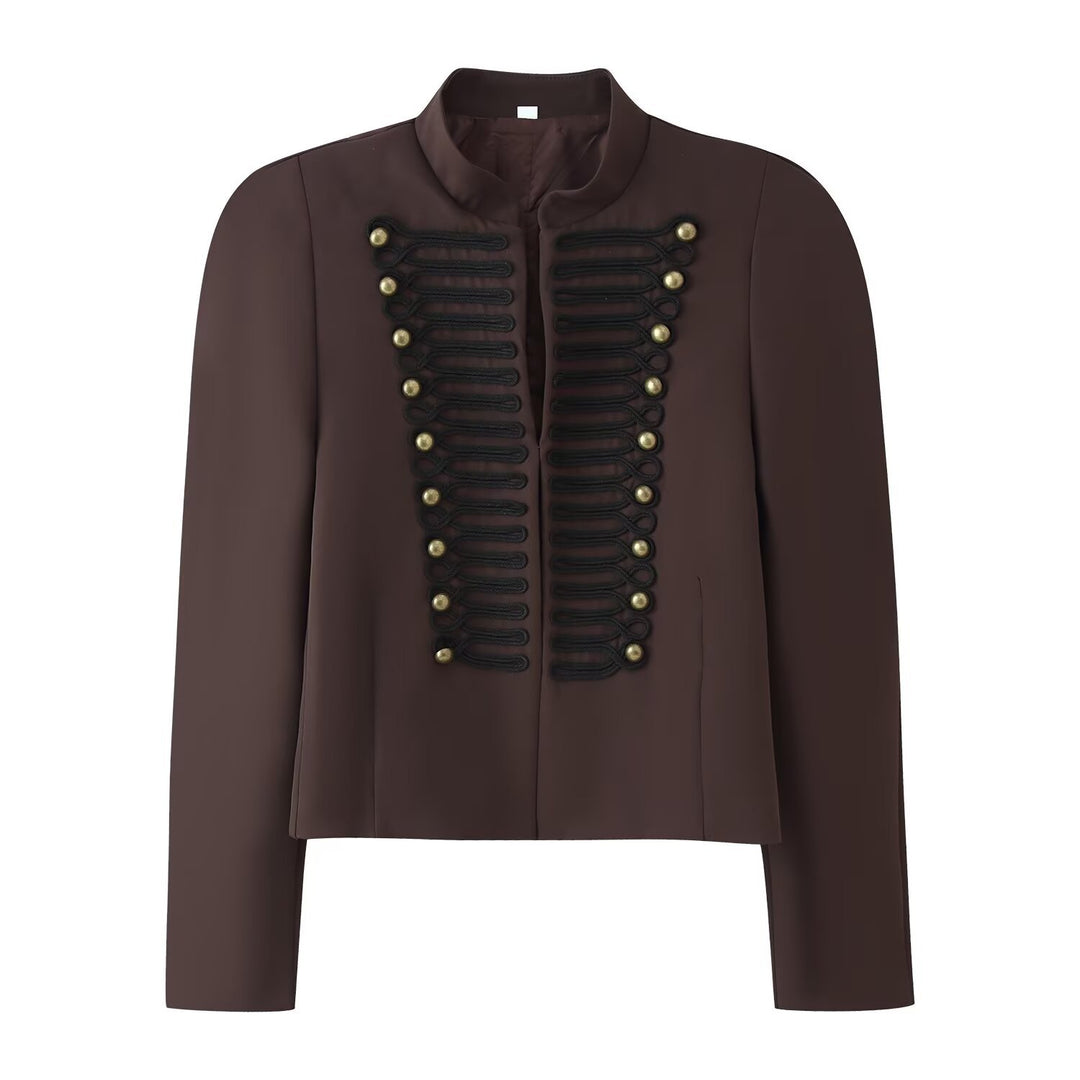 Damen Kurzjacke im Military‑Stil mit dekorativen Zierkordeln Echo Archiv