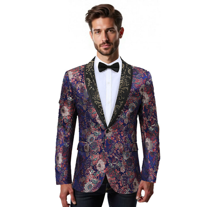 Herren Blumenmuster Smokingjacke Echoarchiv