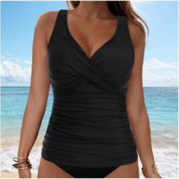 Damen elegantes Wickel-Badeoberteil mit Rüschen Echo Archiv