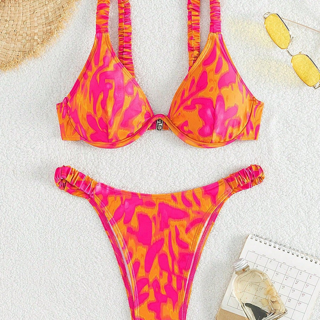 Damen Push-Up Bikini mit modischem Rüschendesign – Maréssa