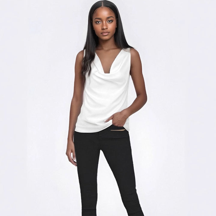 Damen elegant drapiertes Top Echo Archiv