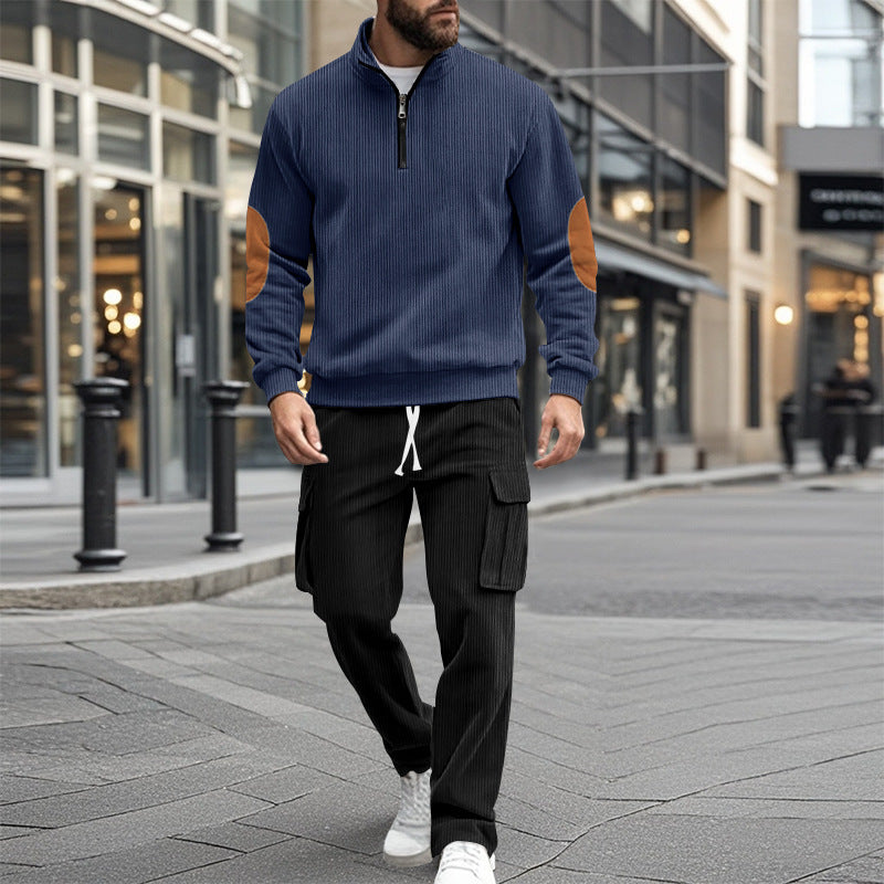 Herren sportliches Freizeitset mit Reißverschluss und praktischen Taschen Echoarchiv
