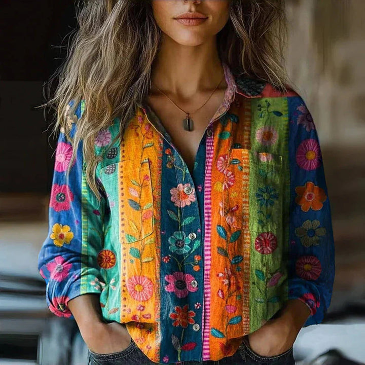 Damen Modische Bluse mit Paisleymuster Echoarchiv