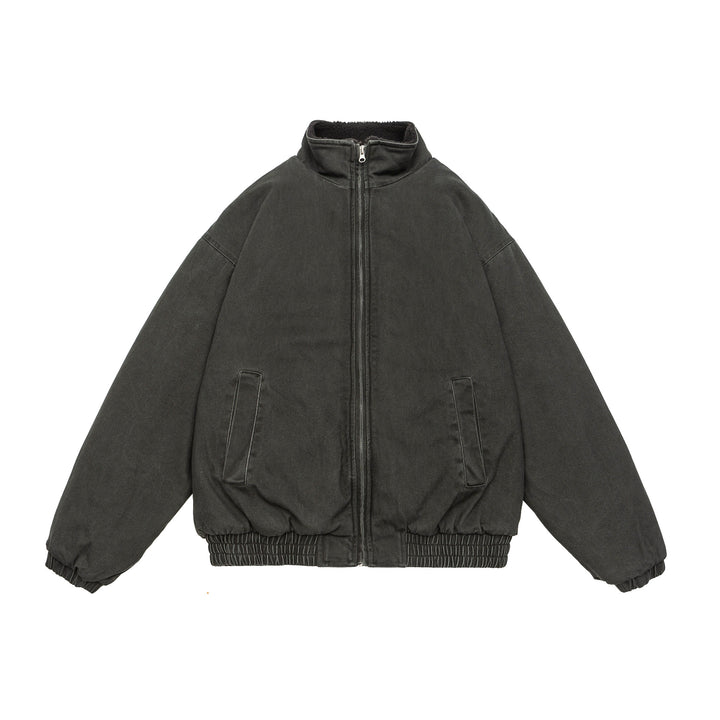 Herren Gefütterte weit geschnittene Winterjacke mit Sherpa-Futter und Stehkragen Echo Archiv