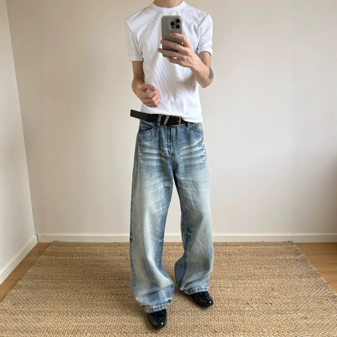 Damen Weitgeschnittene Denim-Jeans Echoarchiv