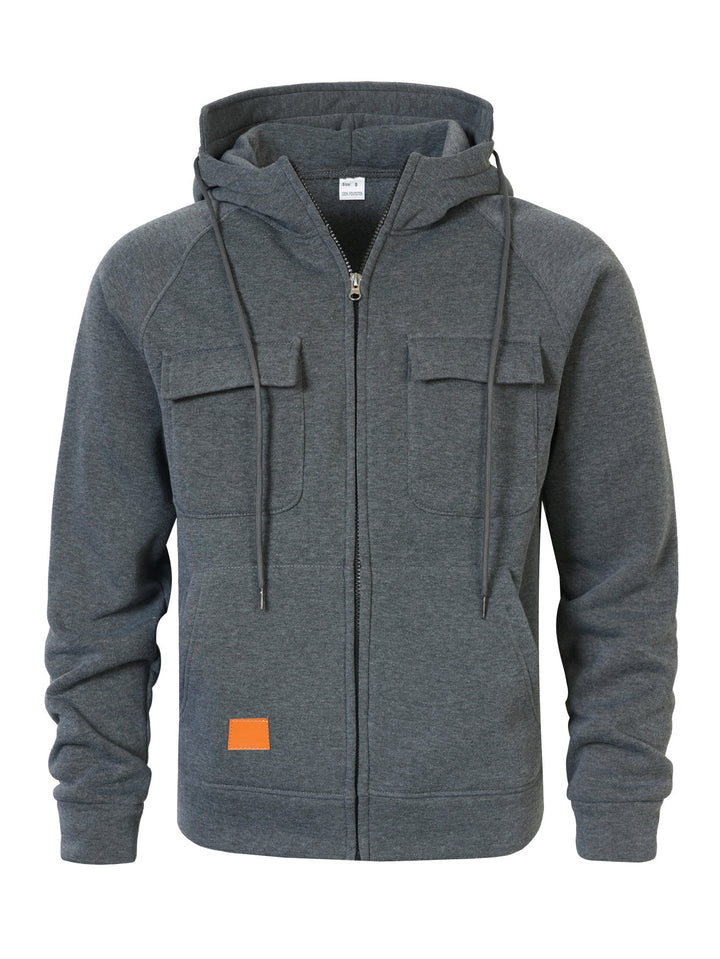 Herren Kapuzenjacke mit nachhaltigem Baumwollmix und praktischen Taschen Echoarchiv