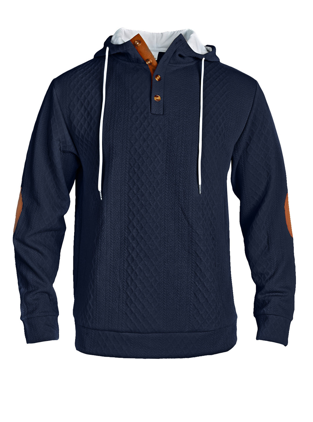 Herren lässiger Kapuzenpullover mit innovativer Strickstruktur und modischen Akzenten Echoarchiv
