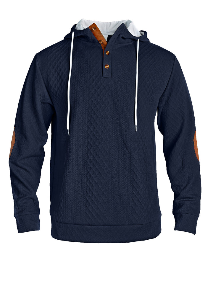 Herren lässiger Kapuzenpullover mit innovativer Strickstruktur und modischen Akzenten Echoarchiv