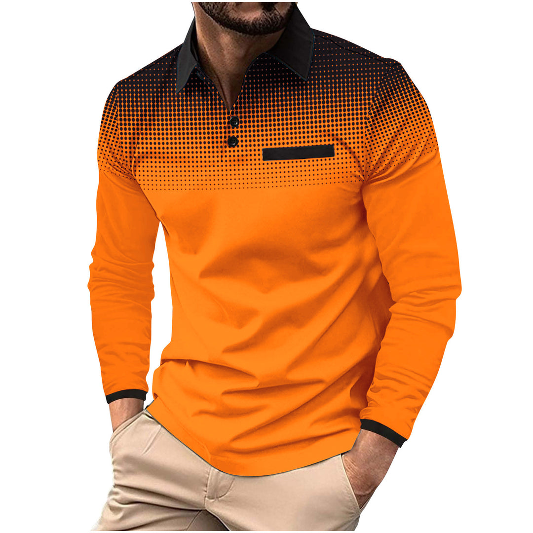 Herren Poloshirt mit modernem grafischen Design Echoarchiv