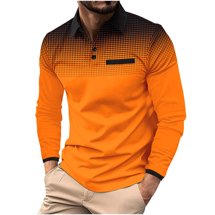 Herren Poloshirt mit modernem grafischen Design Echoarchiv