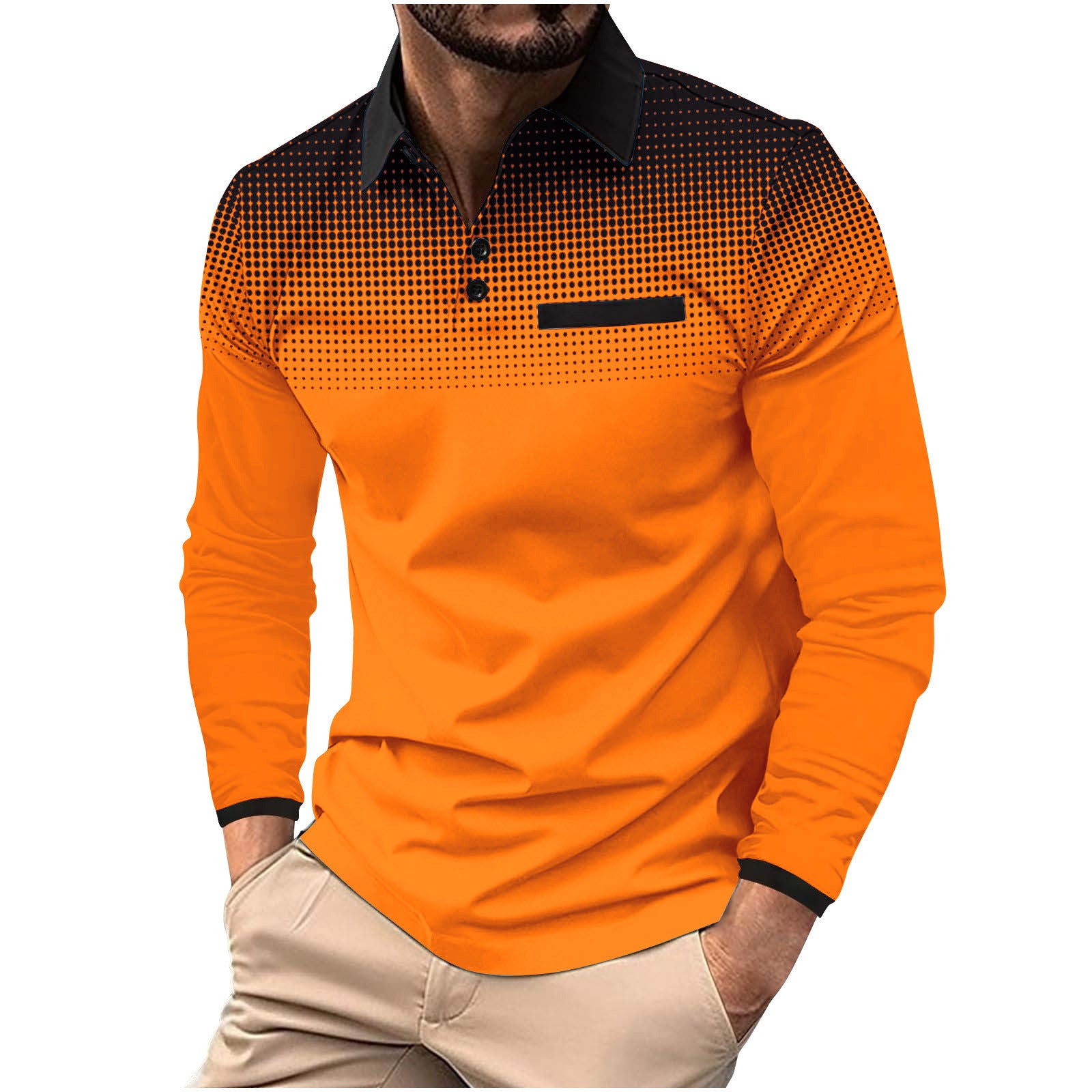 Herren Poloshirt mit modernem grafischen Design Echoarchiv