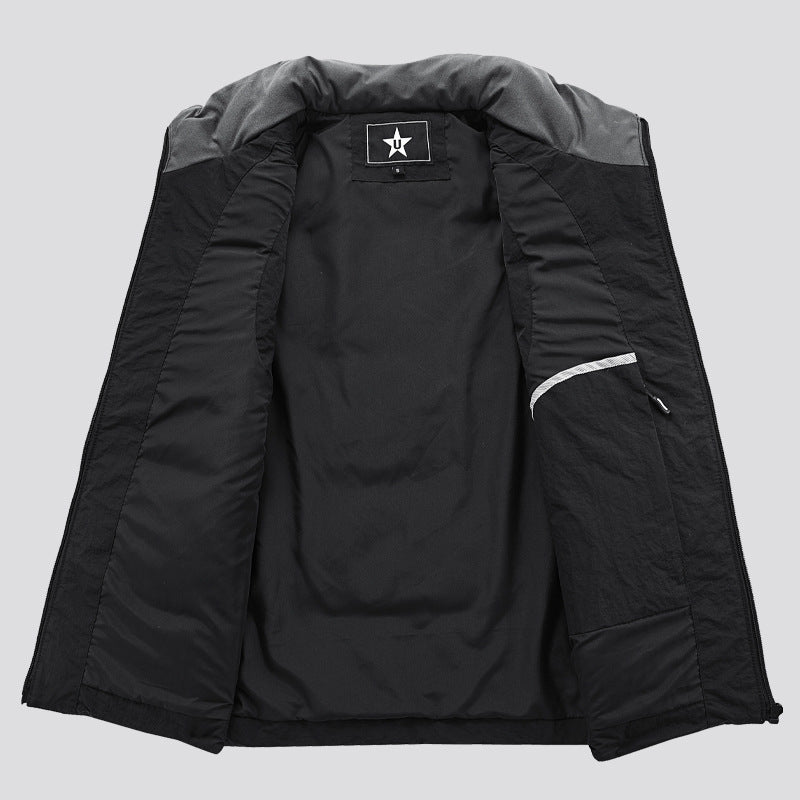 Herren Gepolsterte Utility-Weste mit Mehrfach-Taschen und Badge‑Patches Echoarchiv